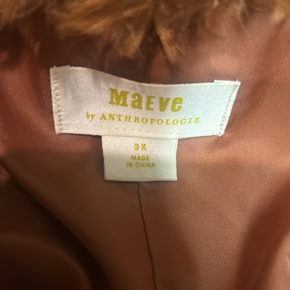 MAEVE 3X  “Teddybear” coat~like new! Made by Anthropologie.~SALE - Picture 2 of 10